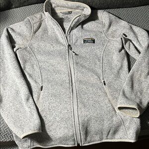 L.L. Bean Light Gray Fleece Jacket